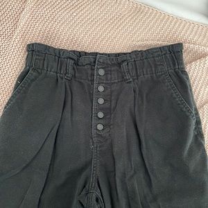 Paper bag Elastic Waist Pants